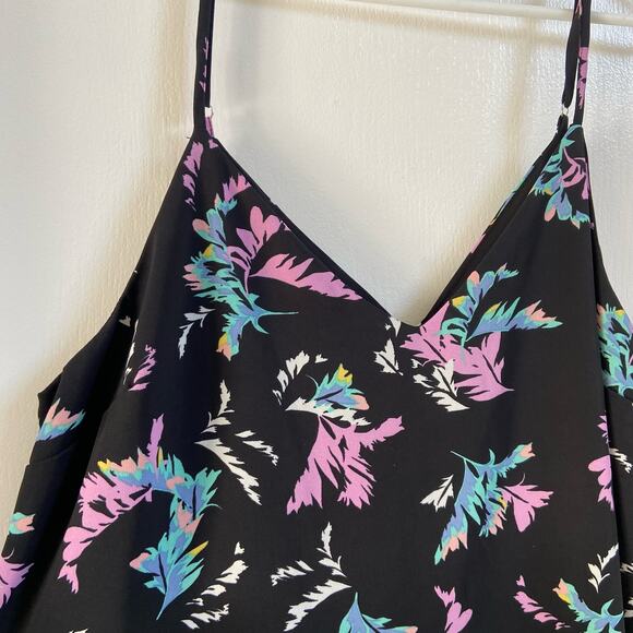 Black Printed Slip Dress Tank Dress Women's Medium - Picture 5 of 5